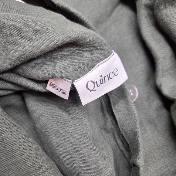 NWOT QUINCE European Linen Duvet Cover Set King/Cal King Pine 1648 - Picture 9 of 12